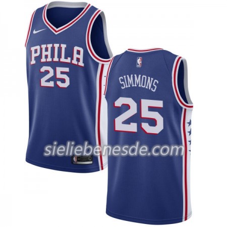 Herren NBA Philadelphia 76ers Trikot Ben Simmons 25 Nike 2017-18 Blau Swingman